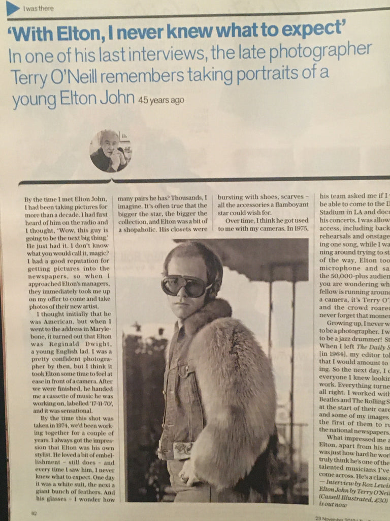 TELEGRAPH MAGAZINE - November 23 2019 Elton John by Terry O'Neill