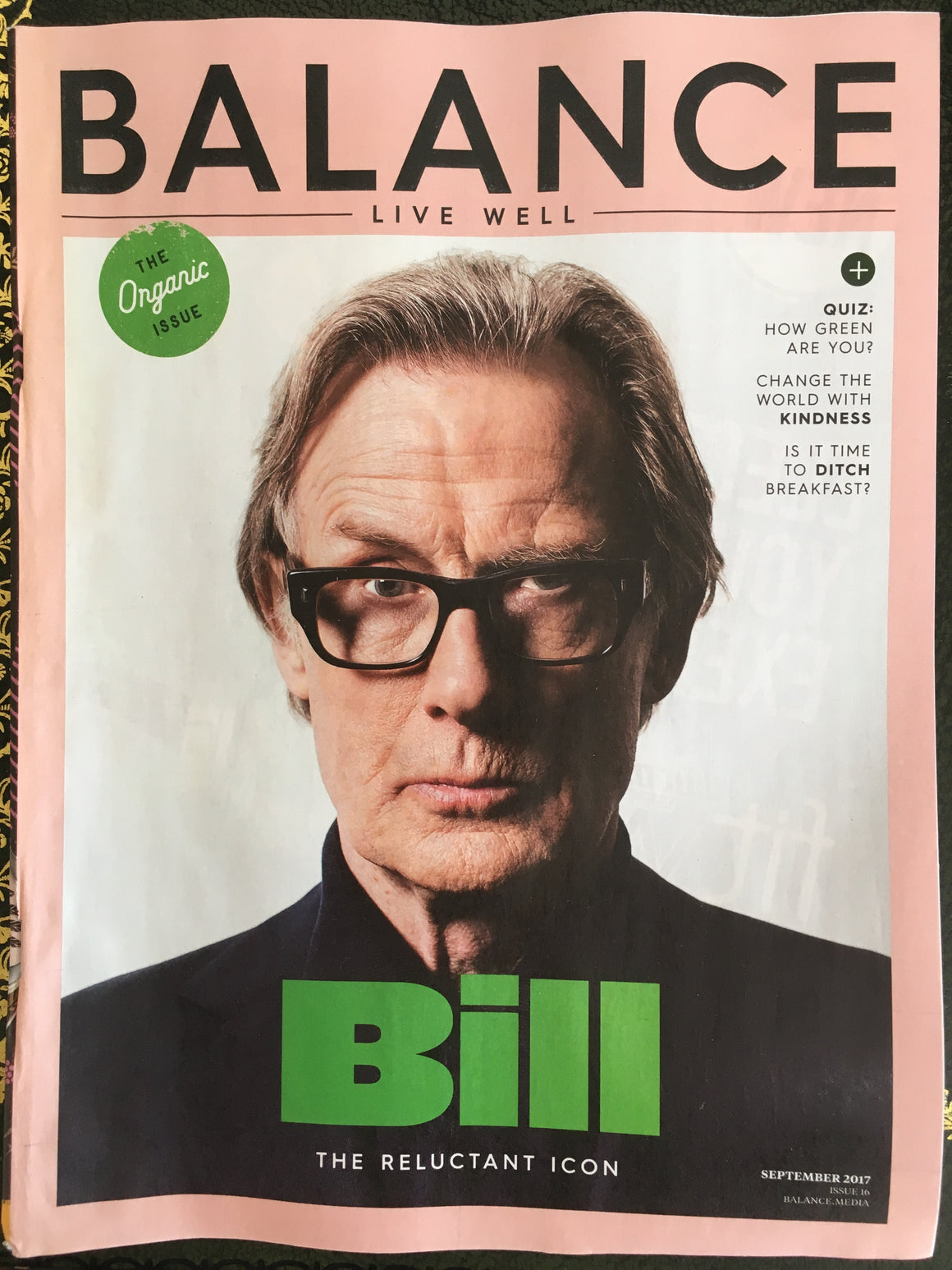 UK Balance Magazine September 2017 Bill Nighy Cover Interview