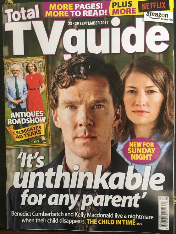 Benedict Cumberbatch on the cover of TV Guide Magazine
