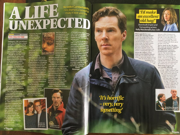 Benedict Cumberbatch on the cover of TV Guide Magazine