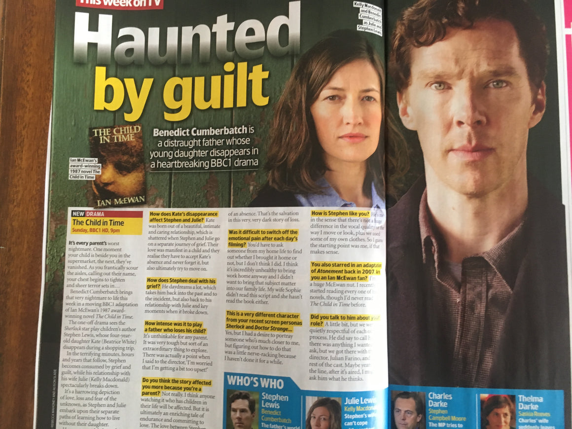 TV & Satellite Magazine 23 September 2017 Benedict Cumberbatch Jason Isaacs Kiefer Sutherland