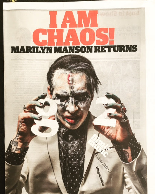 UK Guardian Film & Music 22 September 2017 Marilyn Manson Cover Interview