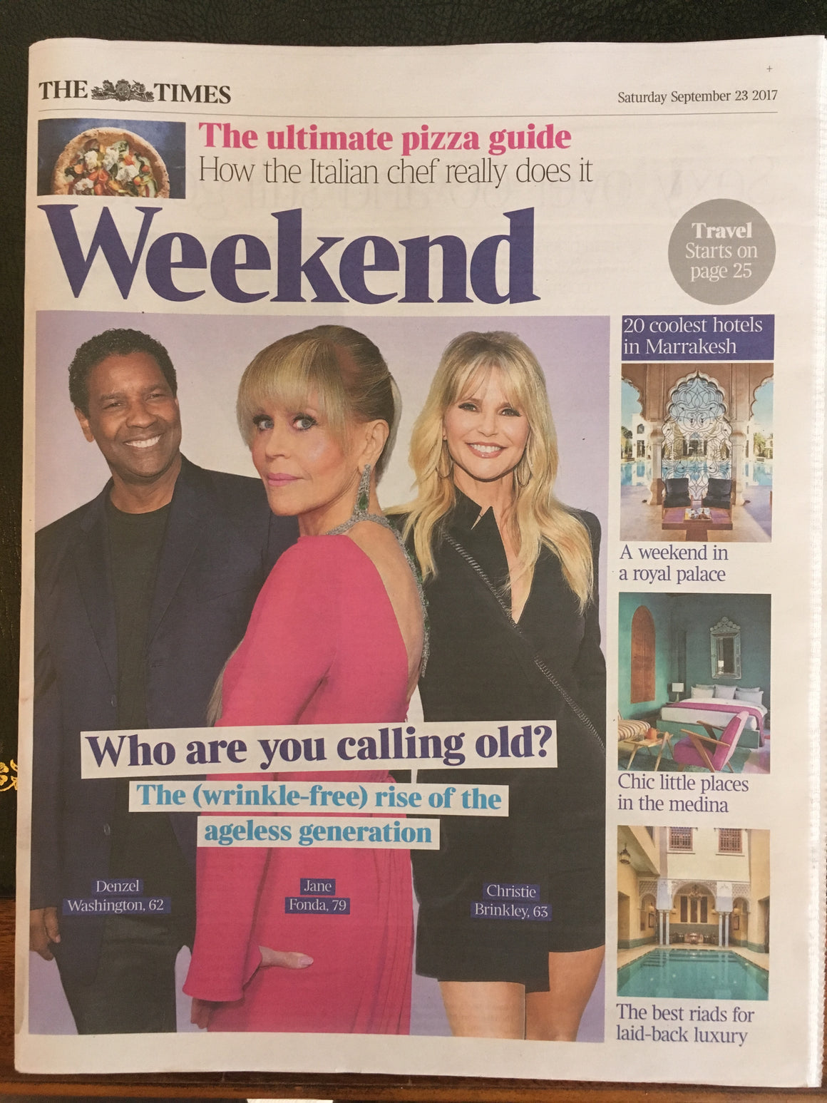 Times Weekend 23 September 2017 Christine Brinkley Jane Fonda Sharleen Spiteri
