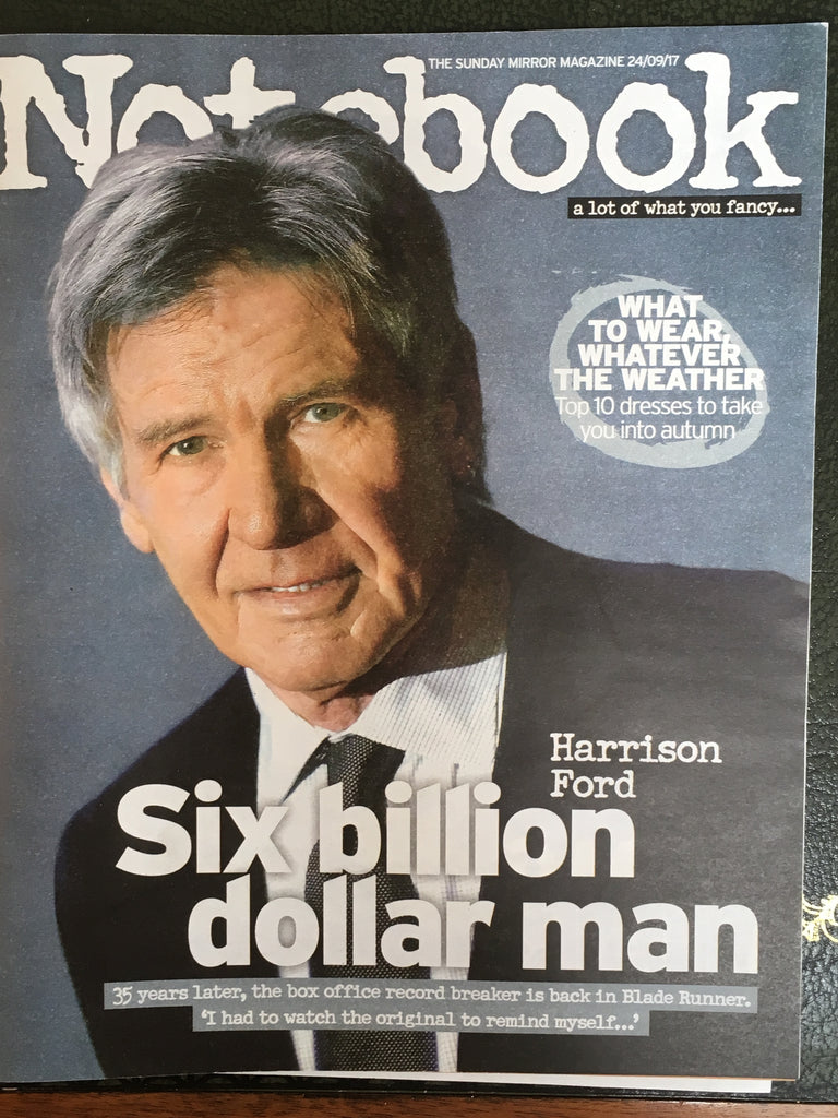 UK Notebook Magazine 23 Sept 2017 Harrison Ford Ryan Gosling Blade Runner Cover