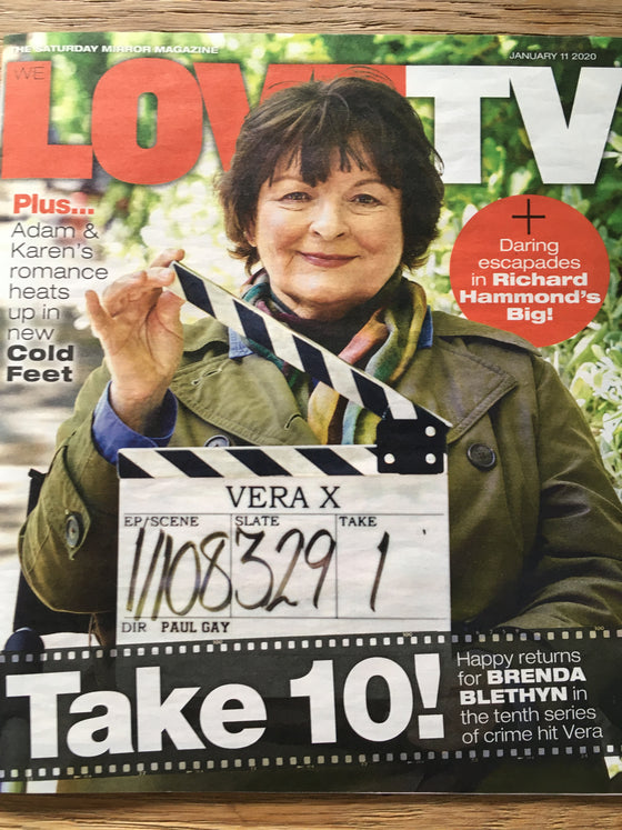 LOVE TV Magazine 11 Jan 2020 VERA Brenda Blethyn RICHARD HAMMOND Robert Carlyle