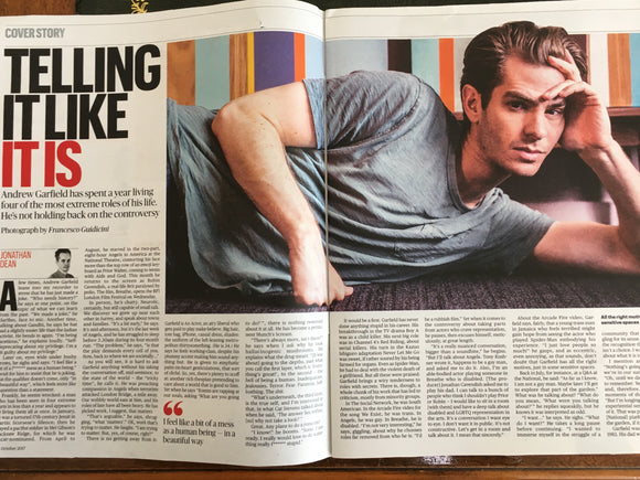 Andrew Garfield on the cover of Culture Magazine