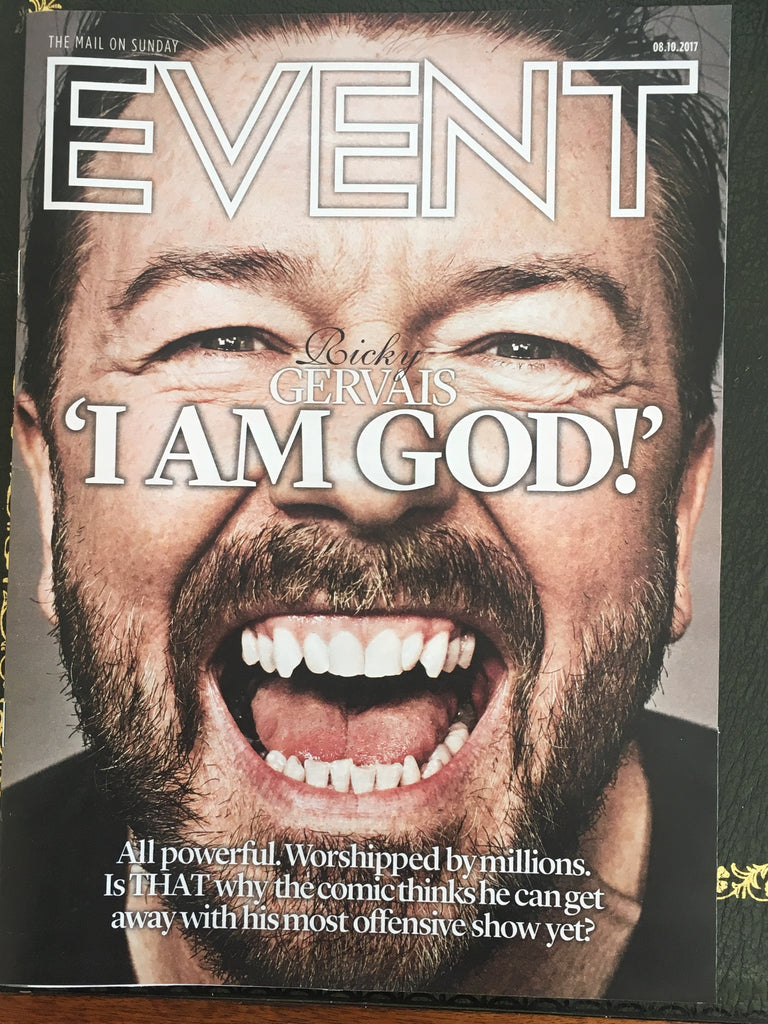 UK Event Magazine October 8 2017 Ricky Gervais Tracey Emin Martin Freeman Jared Leto