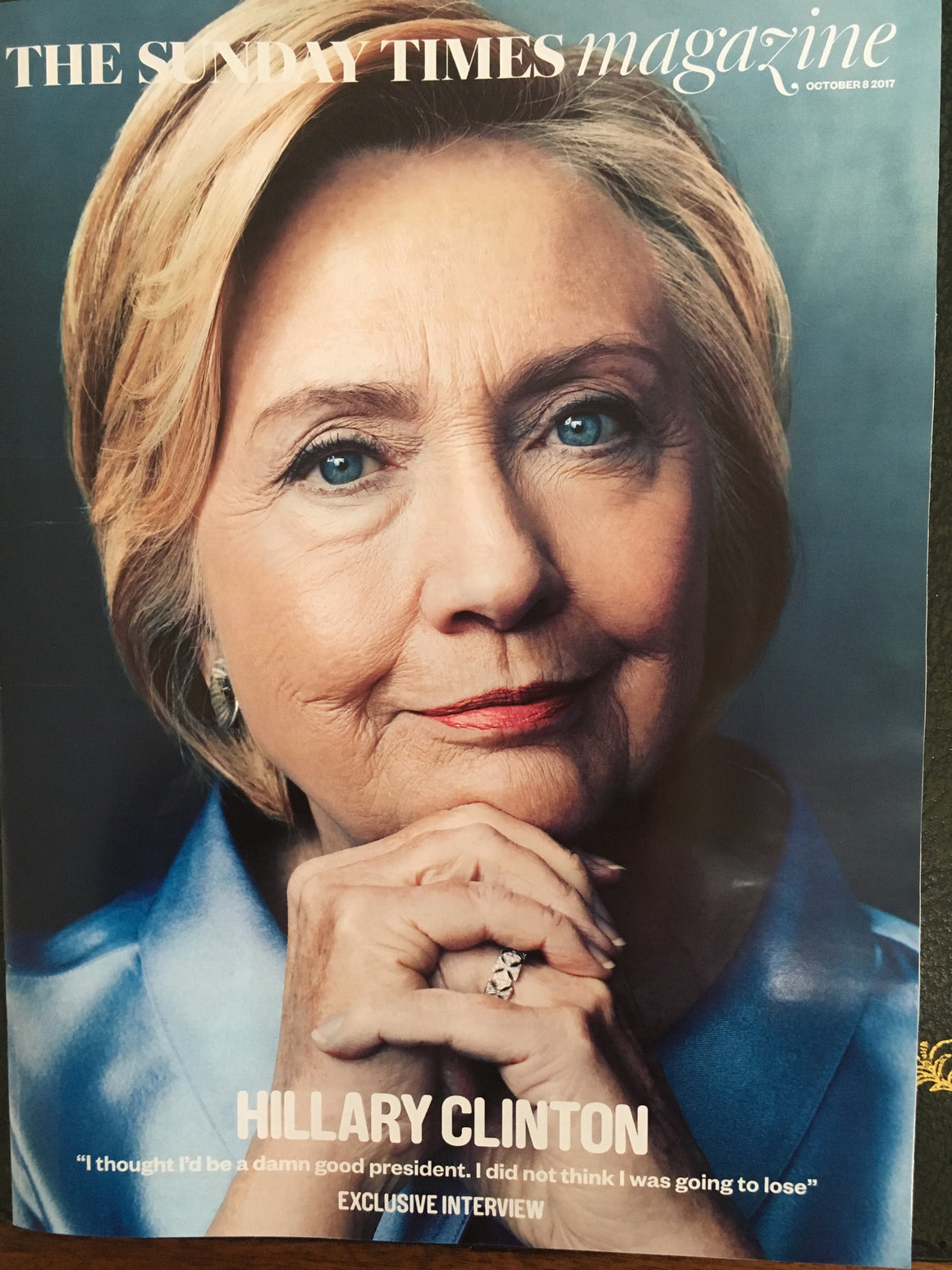 Sunday Times Magazine October 8 2017 Hilary Clinton Louise Minchin Stephen Mangan