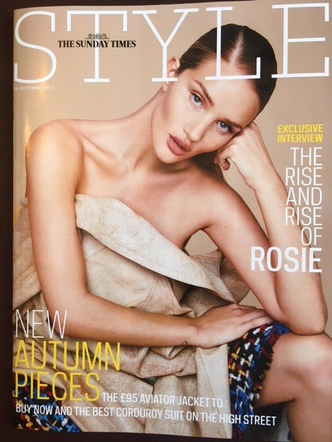 ROSIE HUNTINGTON-WHITELEY on the cover of Style Magazine
