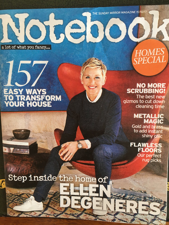 Notebook Magazine October 2017 Ellen DeGeneres At Home Cover George Michael