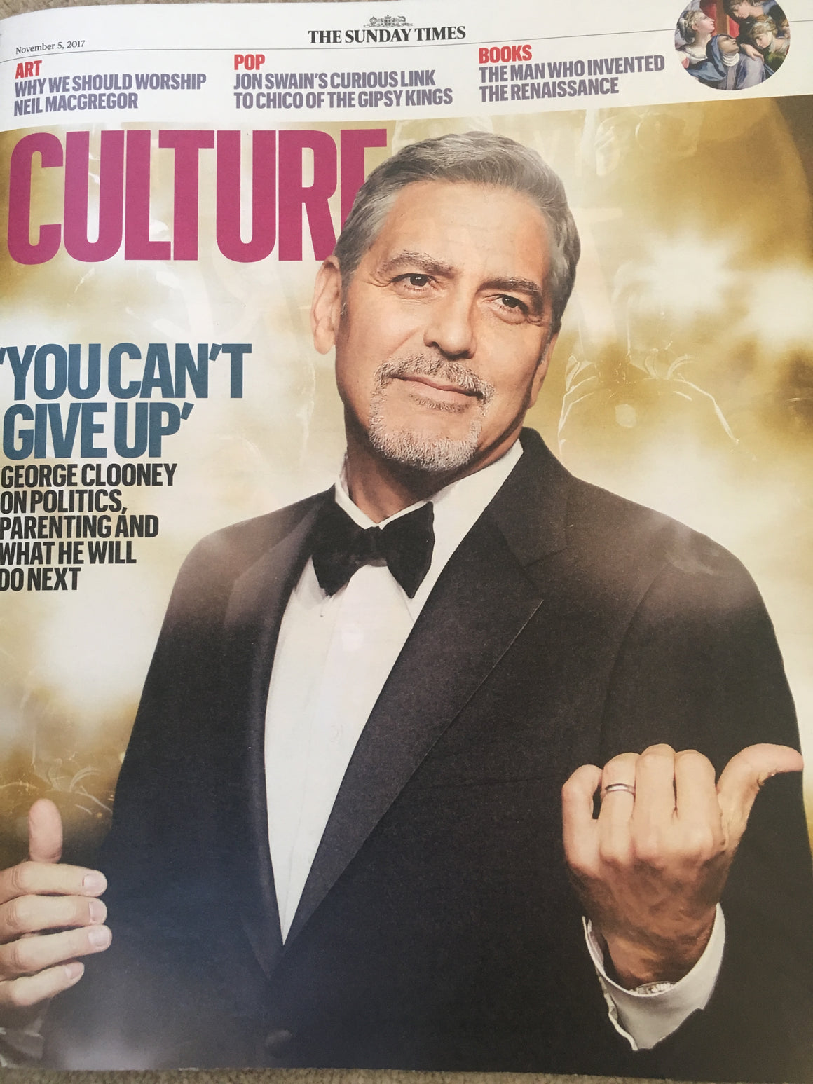 UK Culture Magazine November 2017 George Clooney The Gipsy Kings Chico Bouchikhi