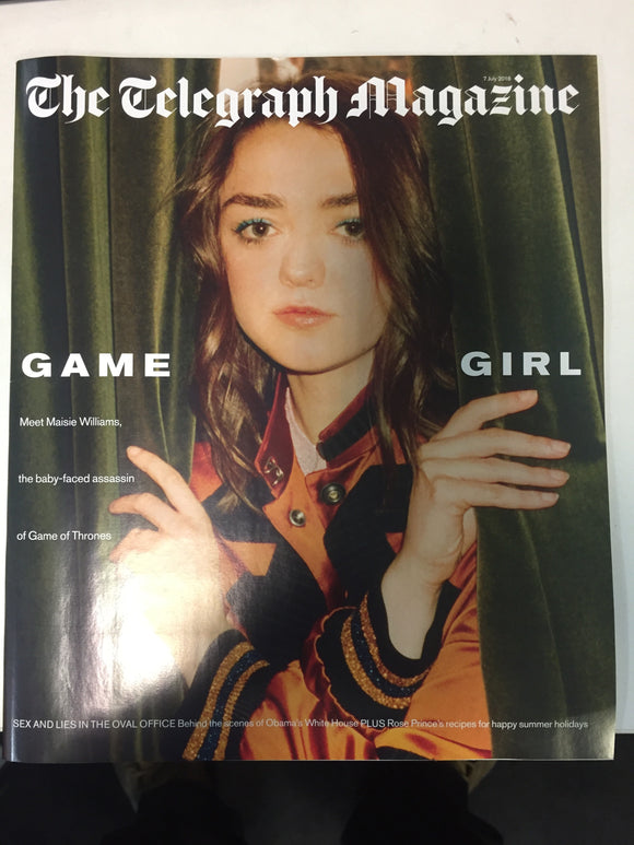 UK Telegraph Magazine July 2018: MAISIE WILLIAMS COVER STORY INTERVIEW