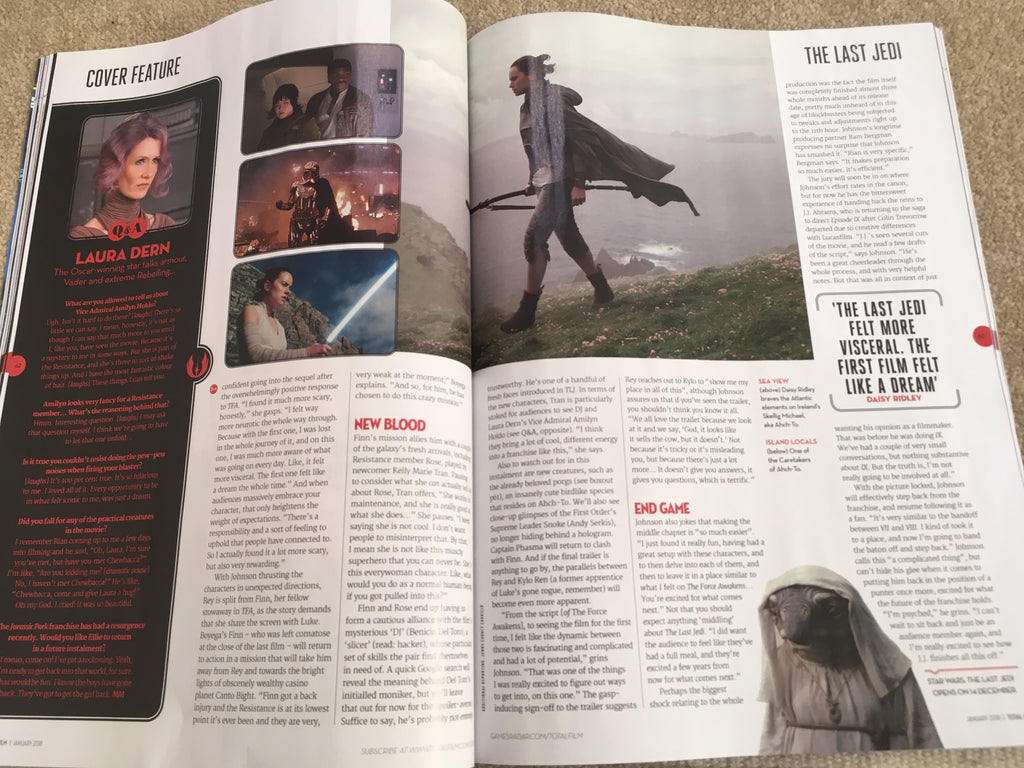 UK Total Film Magazine 266  Star Wars: The Last Jedi Rare Subscribers Cover