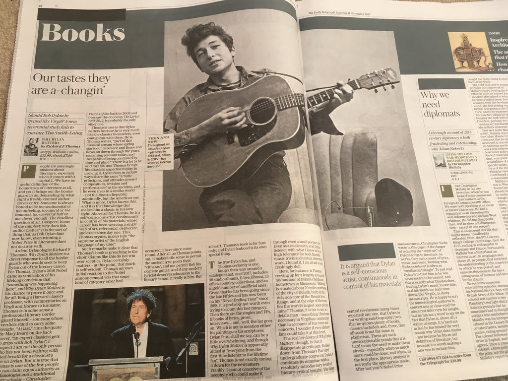 UK Telegraph Review 11th November 2017 Jamie Bell Rik Mayall Bob Dylan Adrian Edmondson