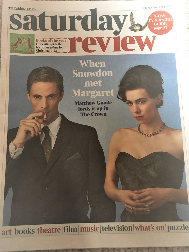 UK Times Review 25th November 2017 Matthew Goode Photo Cover Interview
