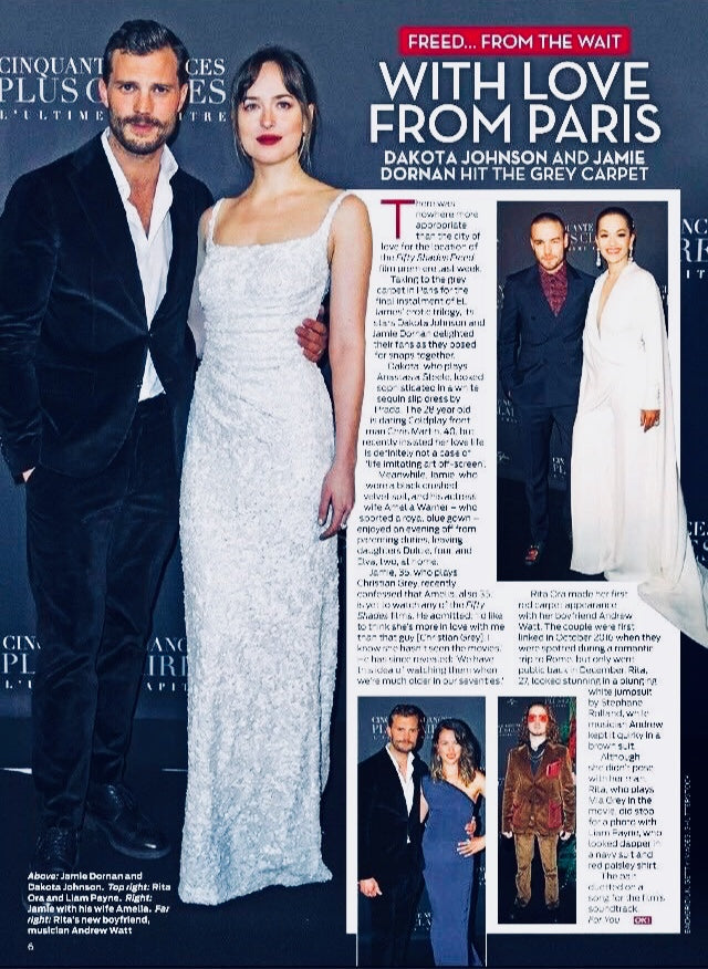 UK OK! Magazine February 2018 Jamie Dornan Dakota Johnson Fifty