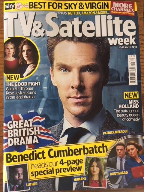 UK TV & Satellite Magazine 10 March 2018 Benedict Cumberbatch is Patrick Melrose