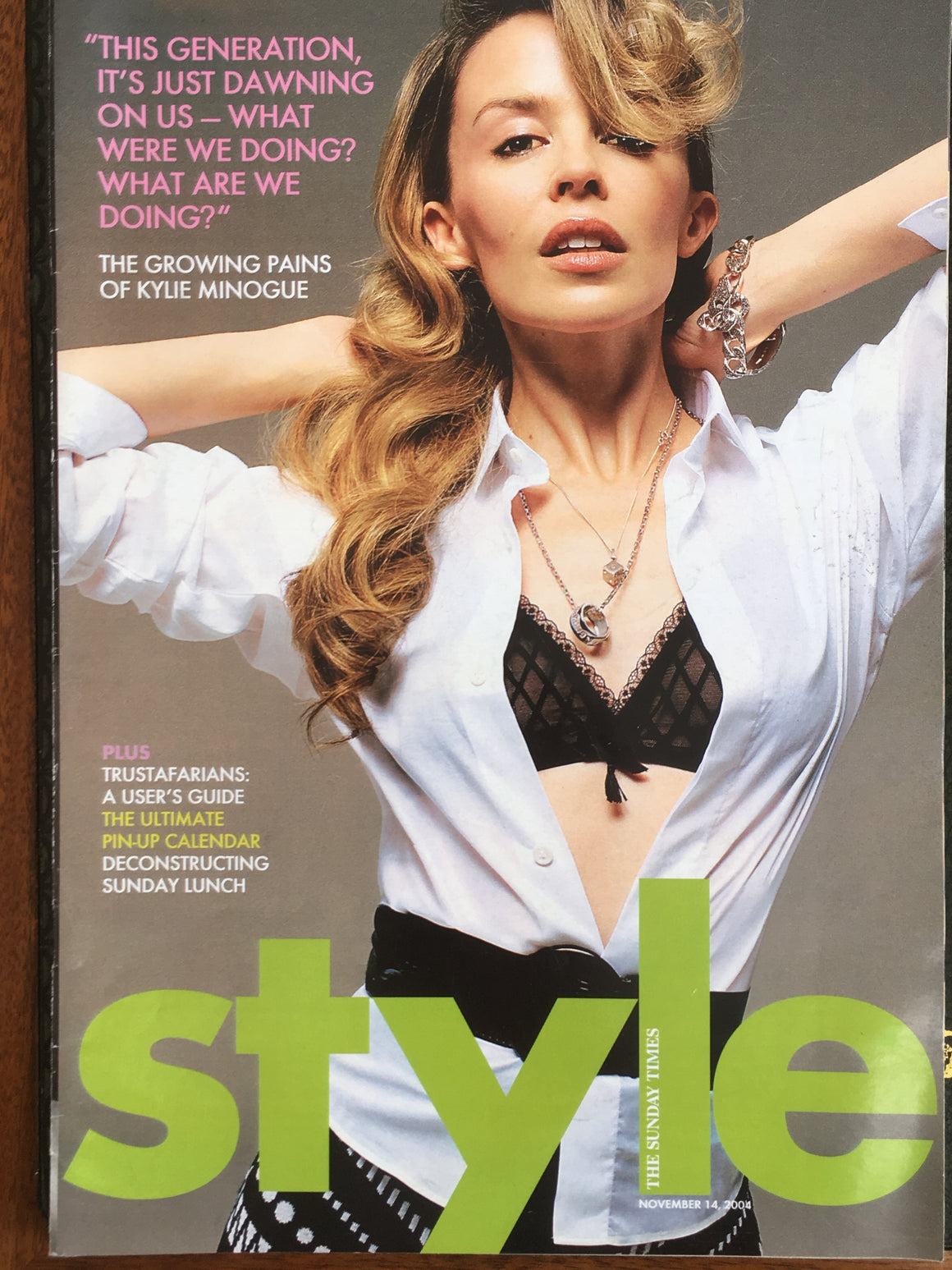 Kylie Minogue Sunday Times Style Magazine November 2004