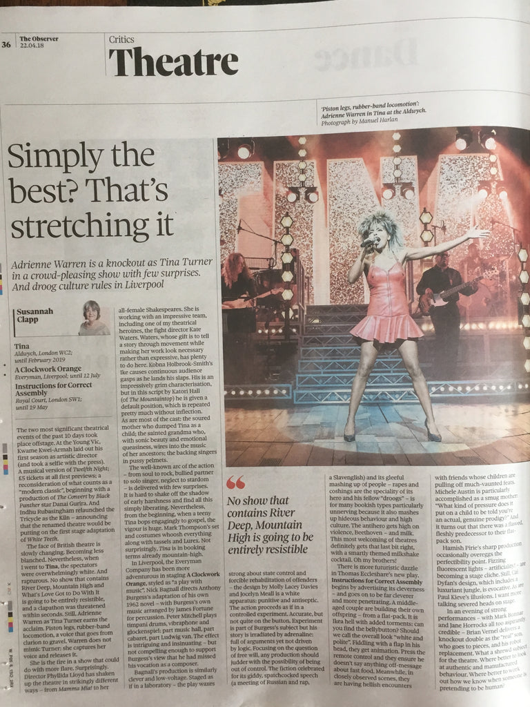 UK Observer Review April 2018: CLAIRE DENIS Robert Pattinson TINA TURNER