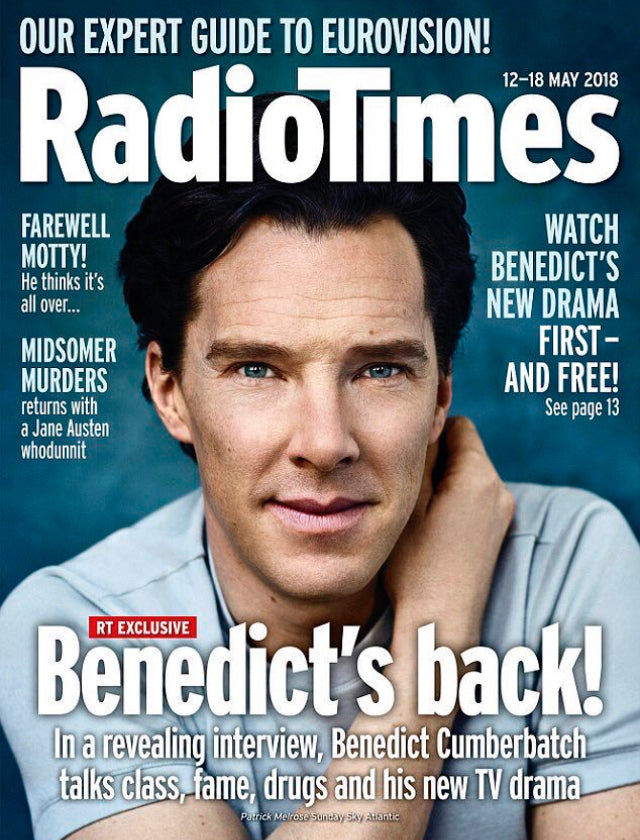 UK Radio Times Magazine 8th May 2018 Benedict Cumberbatch is Patrick Melrose