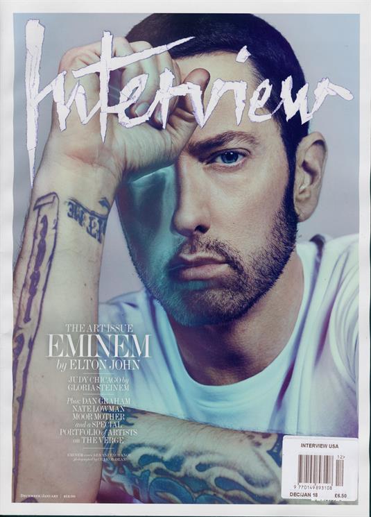 US Interview Magazine December 2017 Eminem Cover Story