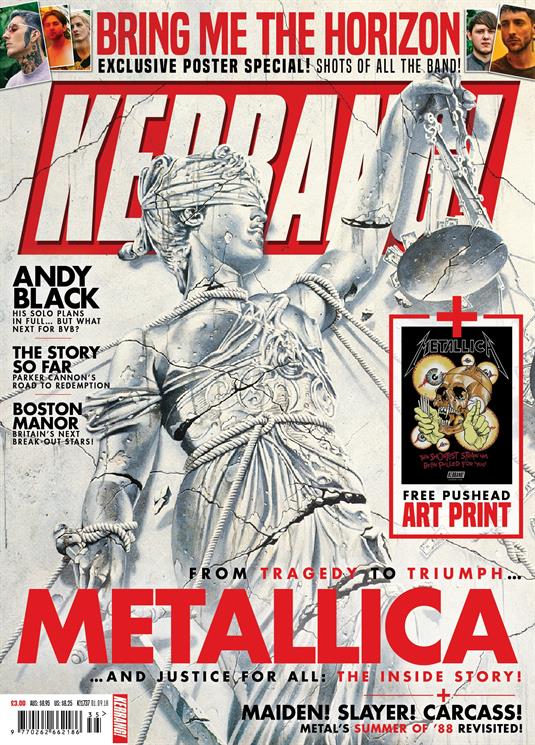 Kerrang! Magazine September 1st 2018: Metallica Bring Me The Horizon Andy Black