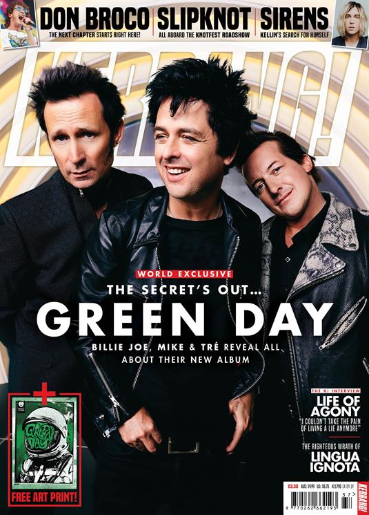 KERRANG! magazine Sept 14 2019: Green Day Cover Interview + Art Print - Slipknot