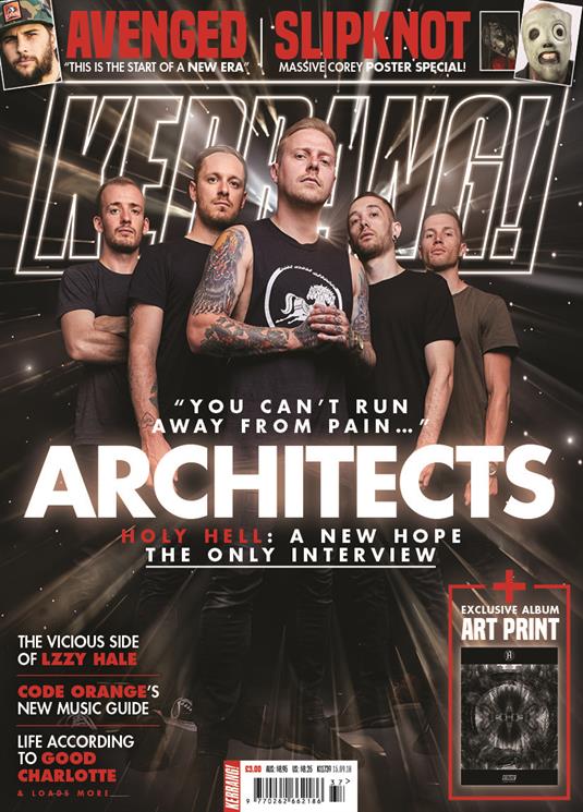 Kerrang! Magazine September 15 2018: Architects SLIPKNOT Avenged Sevenfold LZZY HALE