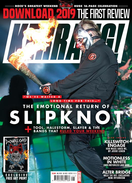 KERRANG! magazine 22 June 2019 Slipknot At Download 2019 + Slayer Halestorm Tool
