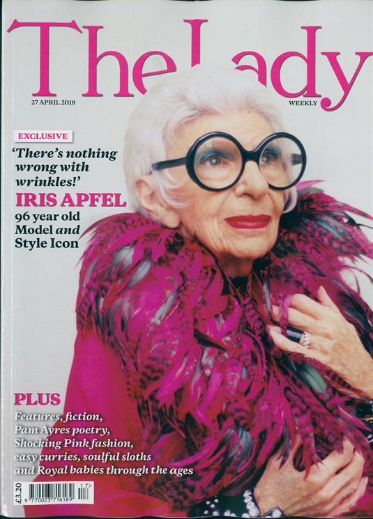 THE LADY magazine 27 April 2018 - IRIS APFEL Photo cover and feature