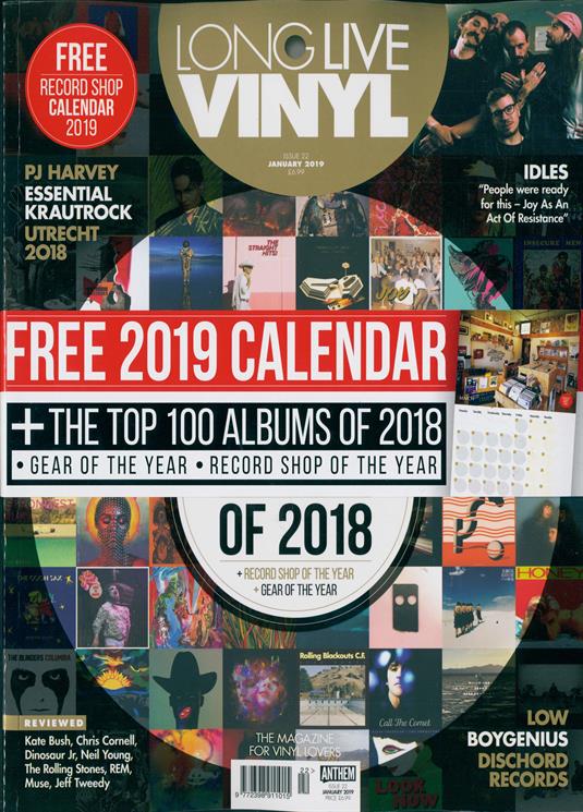 Long Live Vinyl Magazine January 2019: PJ HARVEY Kate Bush CHRIS CORNELL Idles