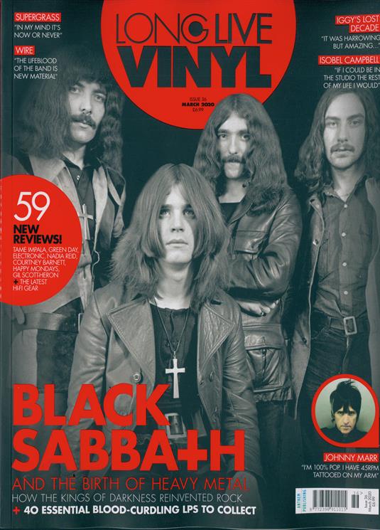 Long Live Vinyl #36 (March 2020) Black Sabbath Ozzy Osbourne Johnny Marr
