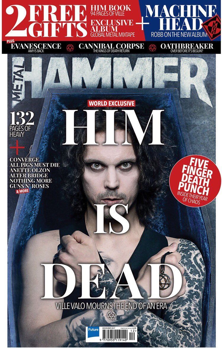 METAL HAMMER magazine HIM IS DEAD VILLE VALO December 2017