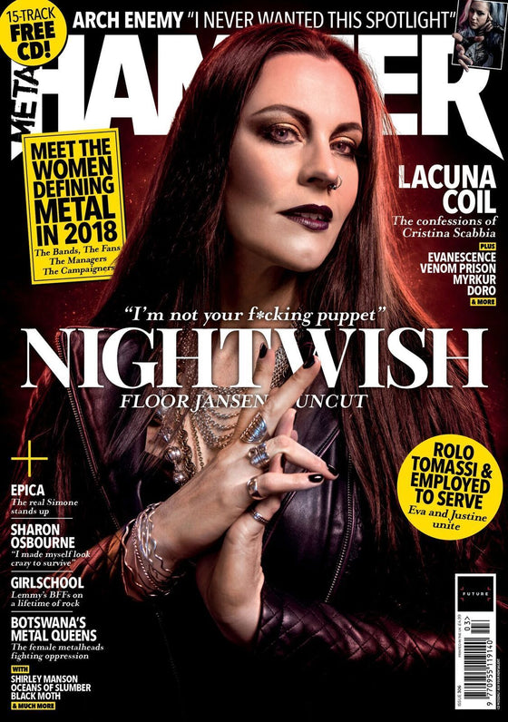 Metal Hammer Magazine MARCH 2018 NIGHTWISH Epica MYRKUR Ville Valo LACUNA COIL