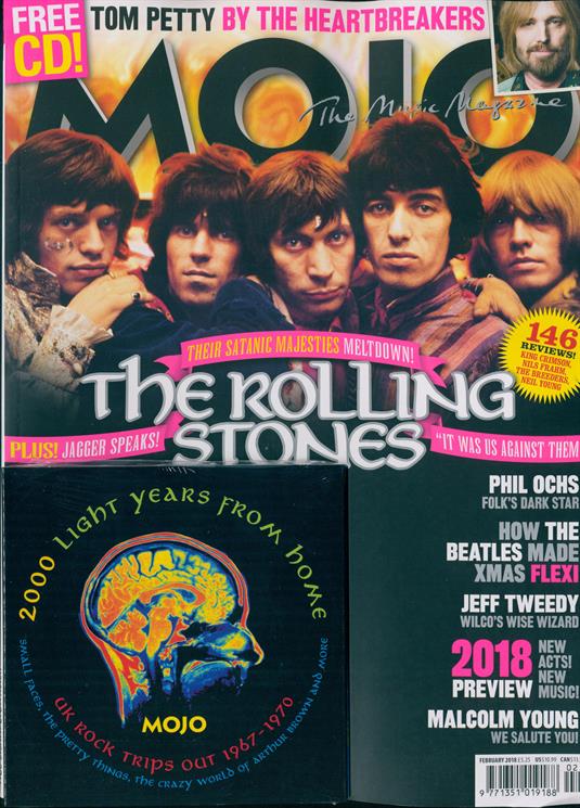MOJO magazine February 2018 The Rolling Stones Tom Petty Malcolm Young Ezra Furman