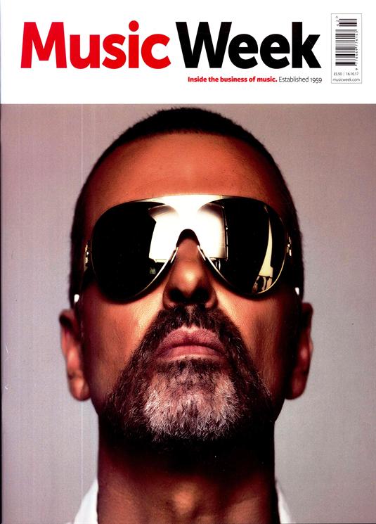 George Michael on the cover of Music Week Magazine