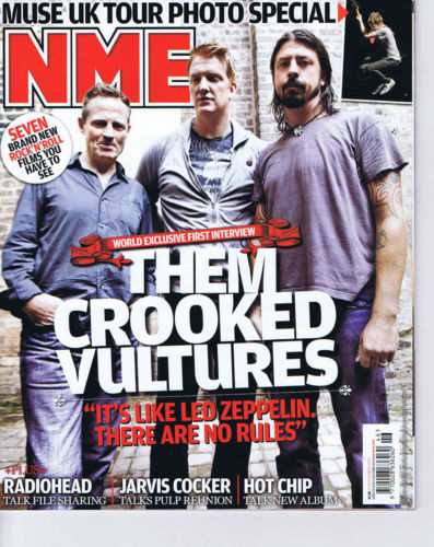 UK NME Magazine 14 November 2009 Josh Homme Dave Grohl Them Crooked Vultures