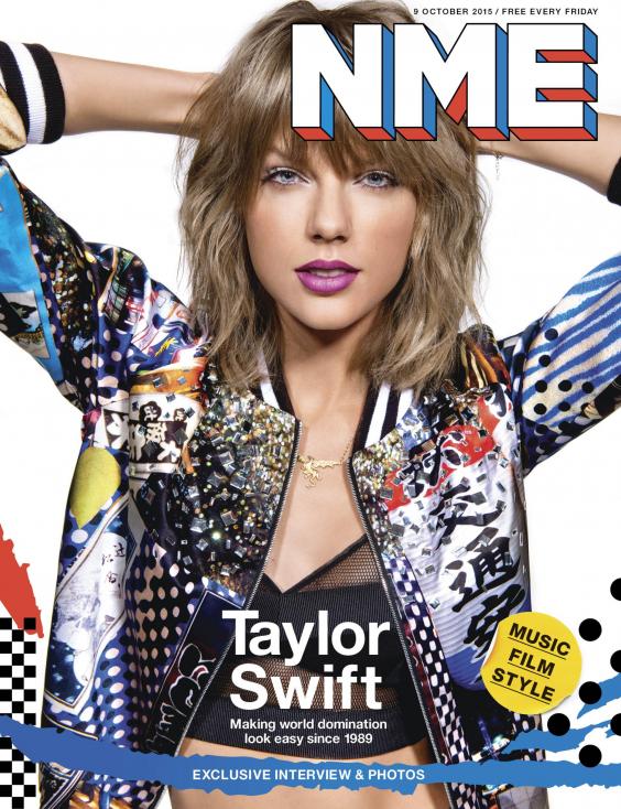 TAYLOR SWIFT on the cover of the NME Magazine