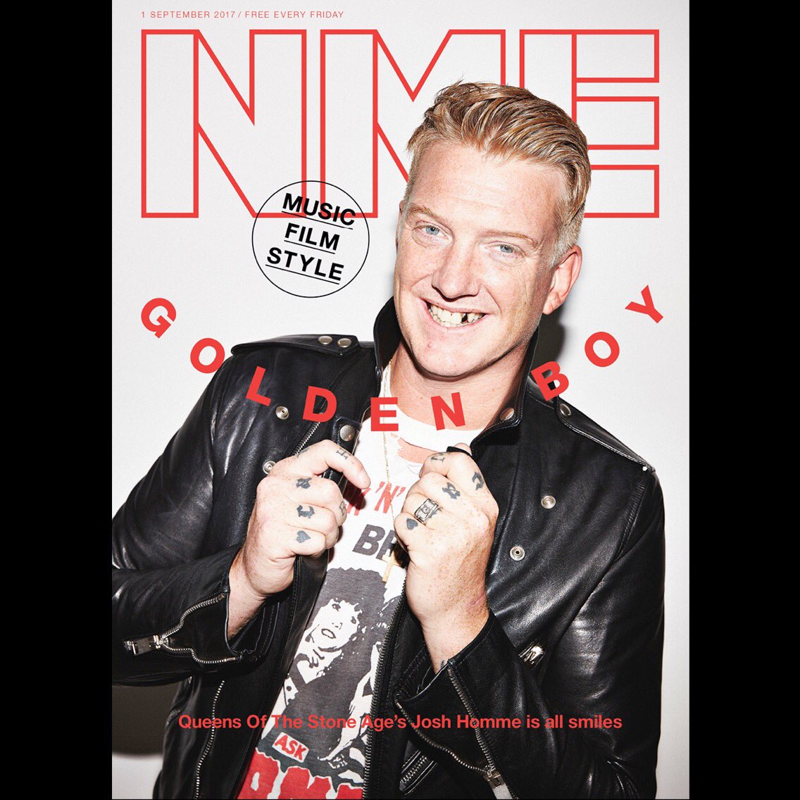 Josh Homme of Queens of the Stone Age on the cover of NME Magazine
