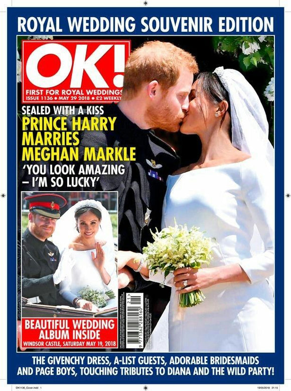 (UK) OK! Magazine 29th May 2018 ROYAL WEDDING - Meghan Markle & Prince Harry