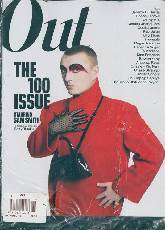 Out Magazine Issue NOV-DEC 2019 Sam Smith Cover