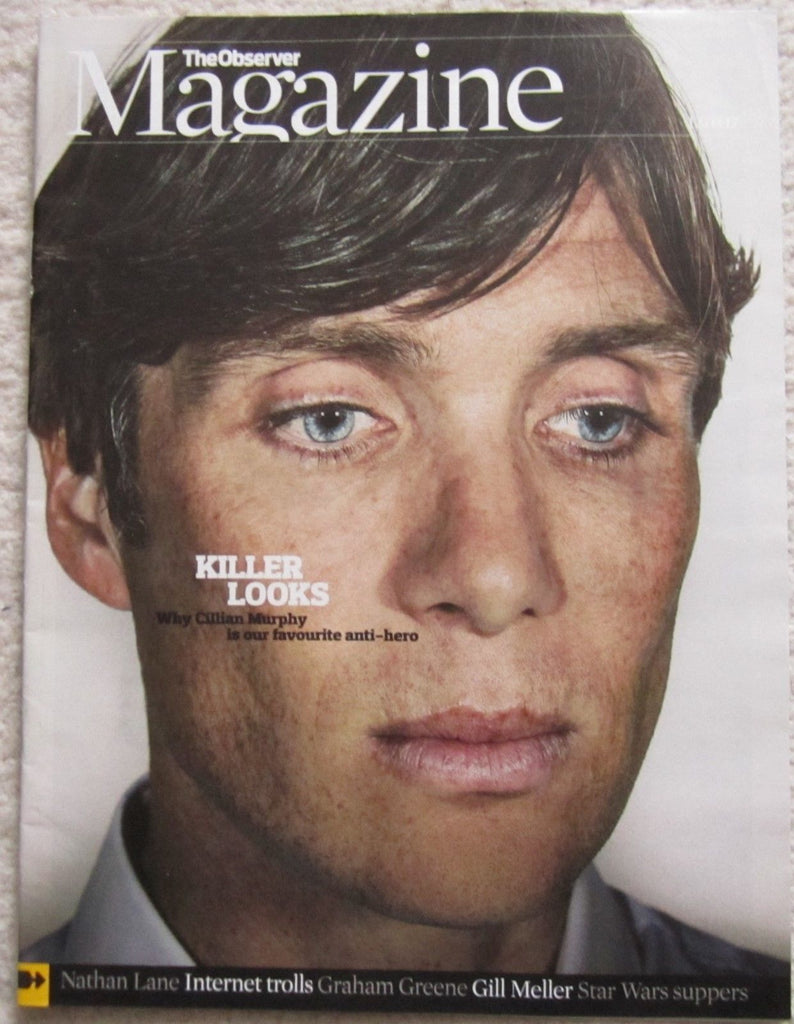 Observer Magazine 12 March 2017 Cillian Murphy Photo Cover Interview Nathan Lane