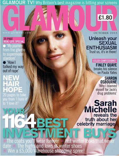 Glamour magazine - Sarah Michelle Gellar cover (October 2003)