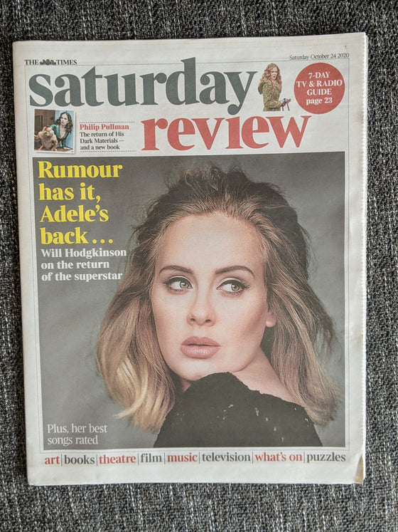 UK TIMES REVIEW October 2020: ADELE PHOTO COVER FEATURE