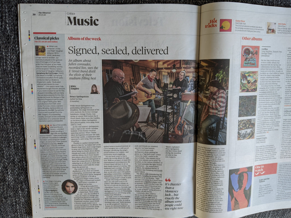 UK OBSERVER REVIEW October 2020: DONALD TRUMP Dawn French Bruce Springsteen