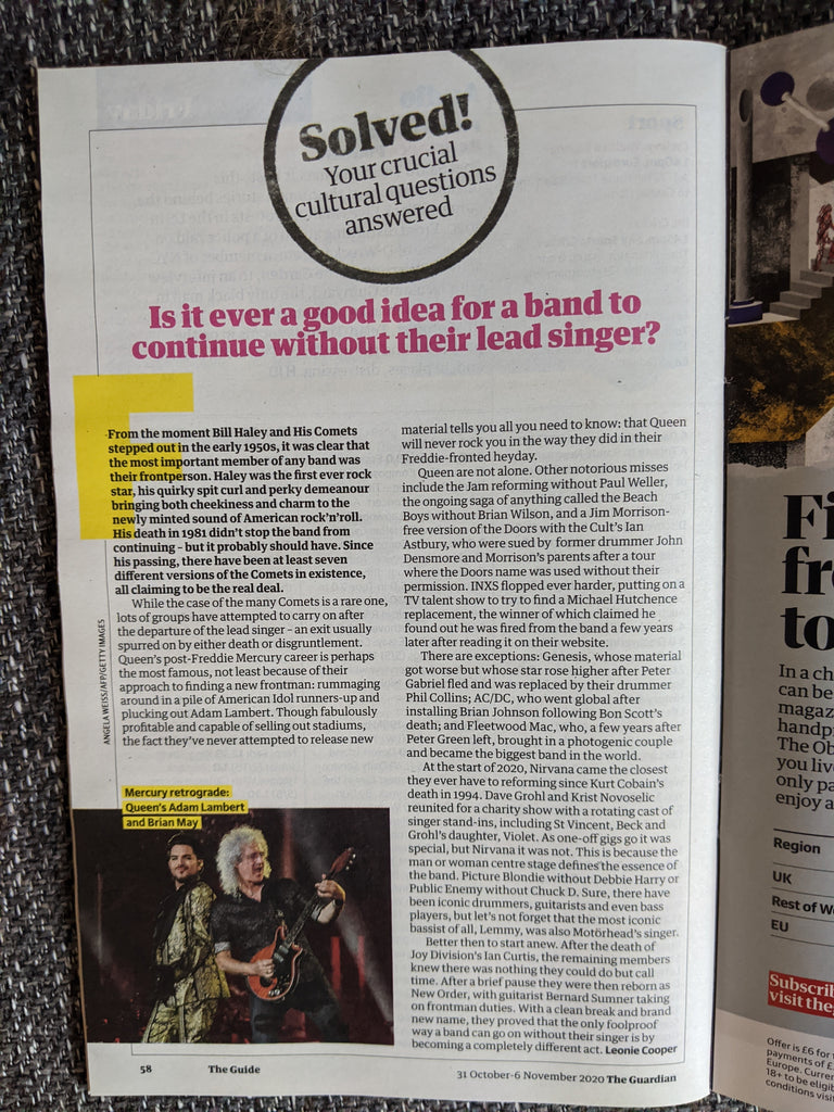 UK Guide Magazine 31 October 2020 Adam Lambert Queen Brian May