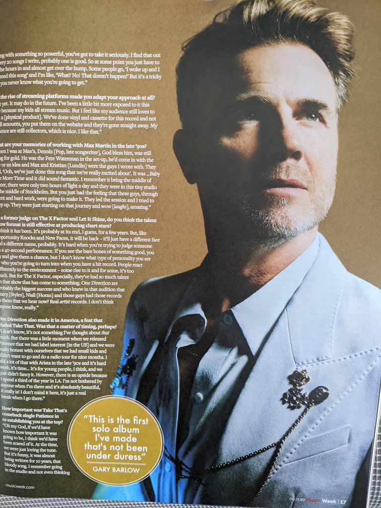 UK Music Week Magazine November 2020: Gary Barlow Take That