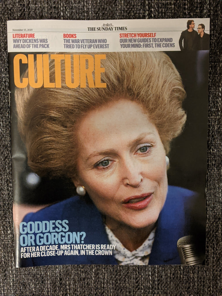 UK Culture Magazine November 2020: GILLIAN ANDERSON as Margaret Thatcher