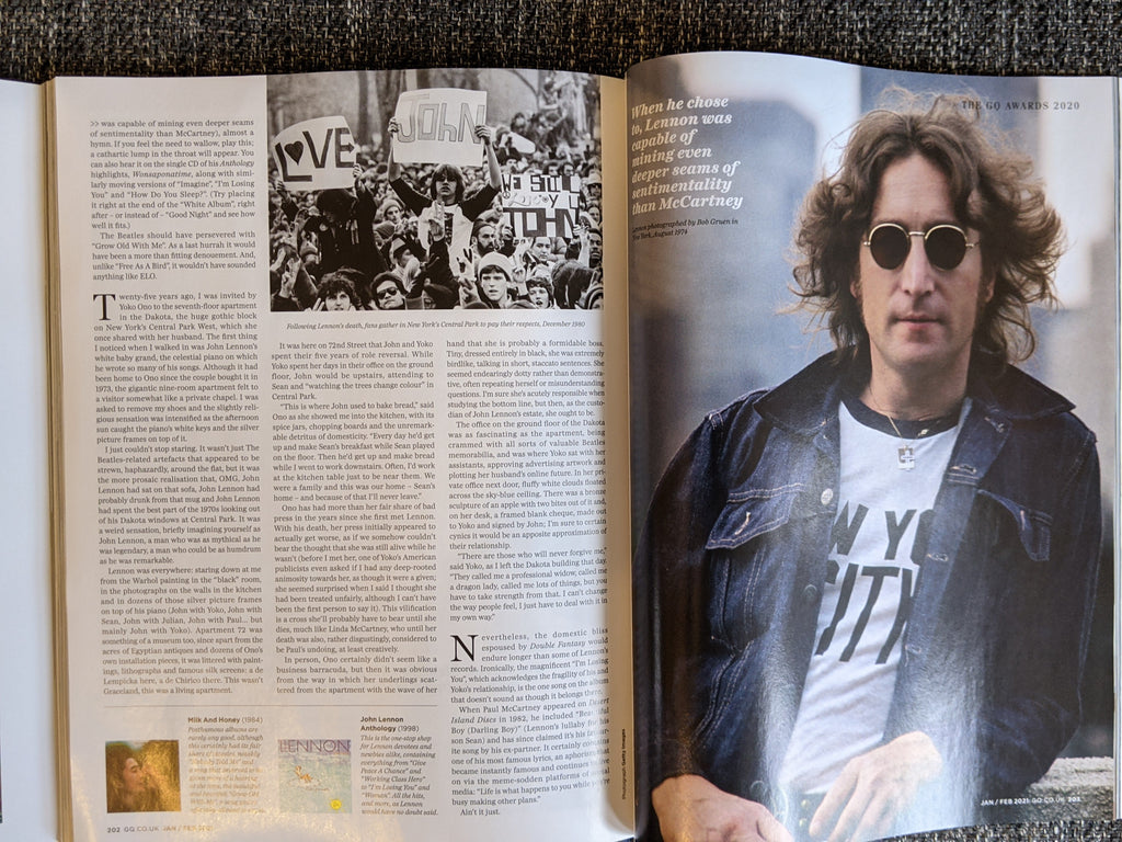 British GQ Magazine January 2021: John Lennon Icons Special