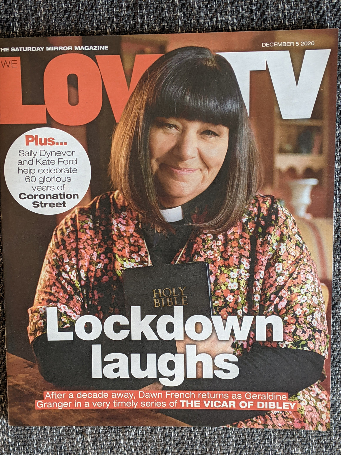 UK LOVE TV Magazine DEC 2020: DAWN FRENCH VICAR OF DIBLEY COVER